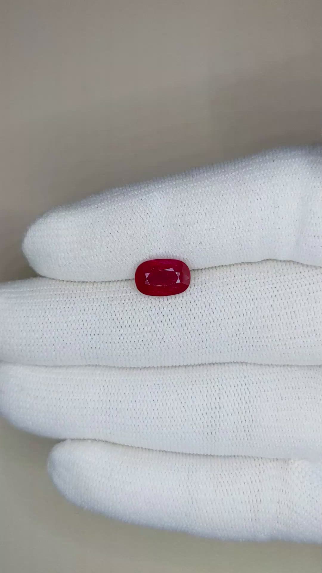 2.18 Ct. Ruby from Mozambique Size Video