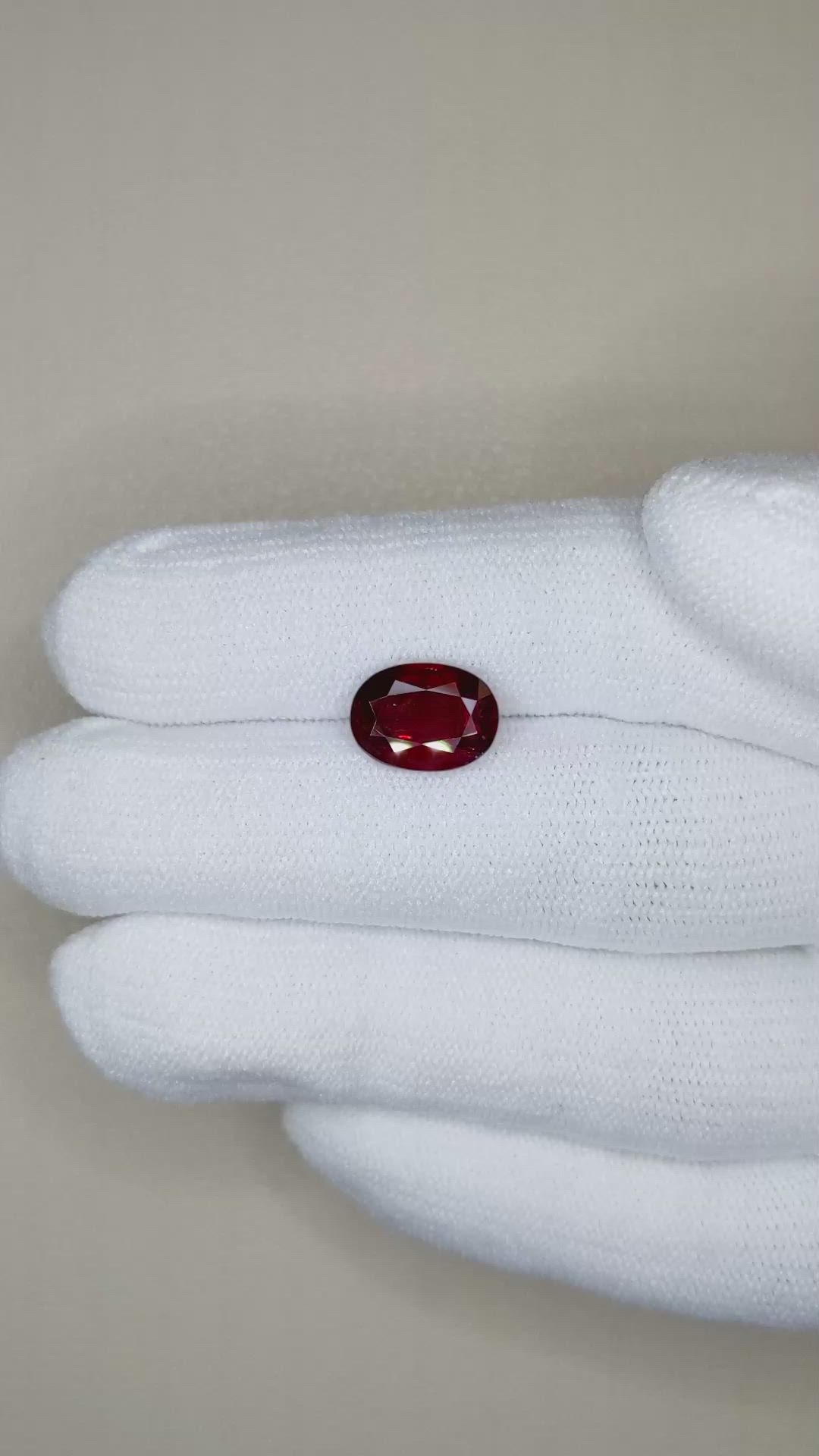 2.98 Ct. Ruby from Mozambique Size Video