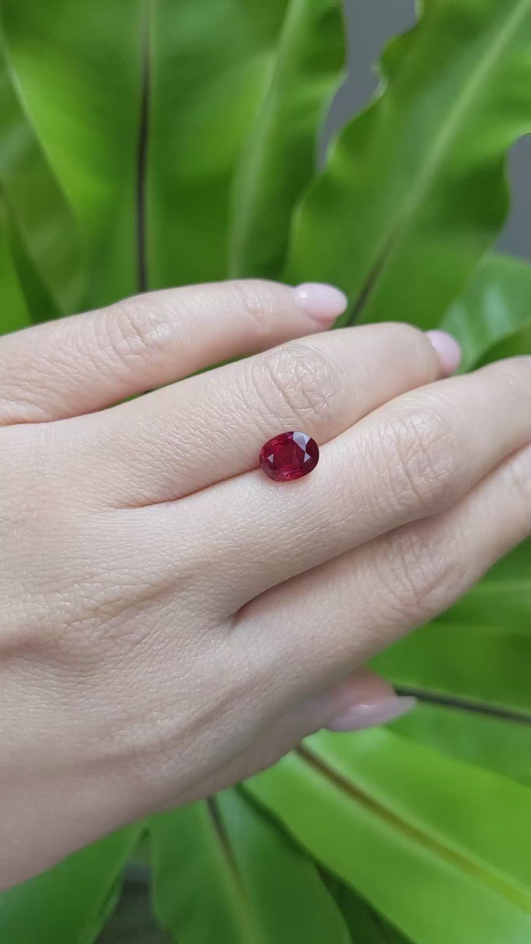 1.94 Ct. Ruby from Mozambique Size Video