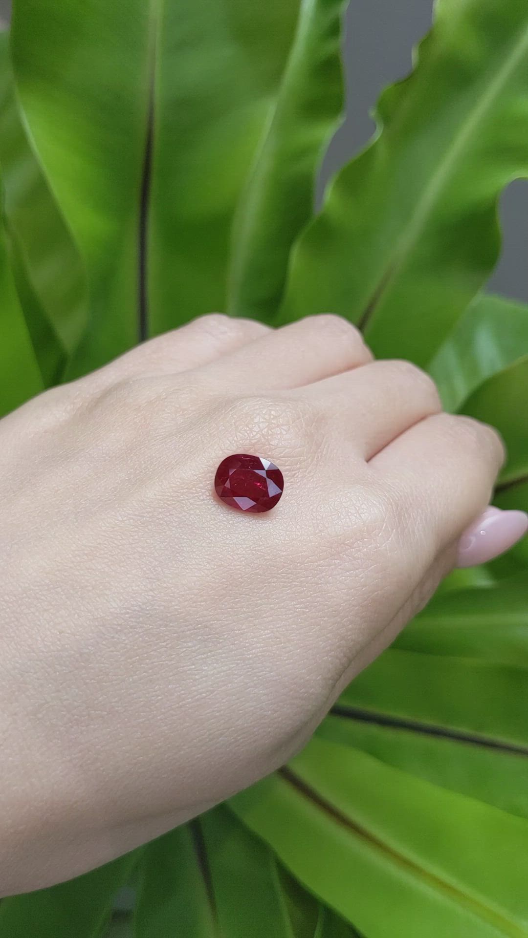 3.46 Ct. Ruby from Mozambique Size Video