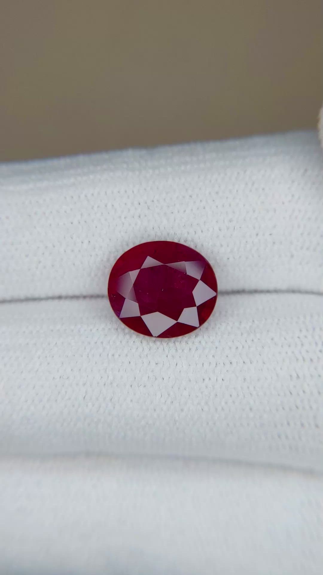 3.34 Ct. Ruby from Mozambique Size Video
