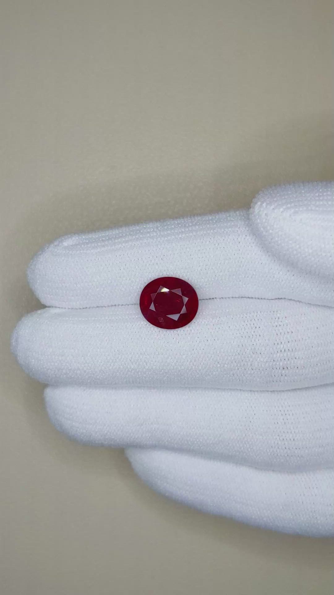 3.34 Ct. Ruby from Mozambique Size Video