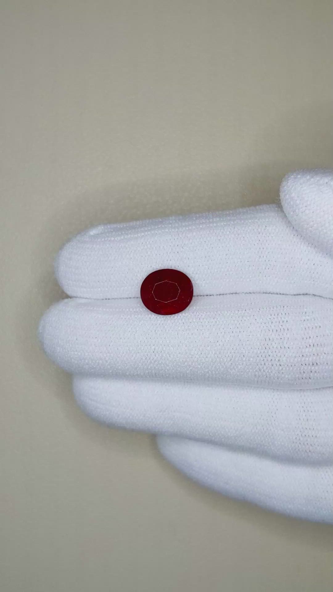 3.03 Ct. Ruby from Mozambique Size Video
