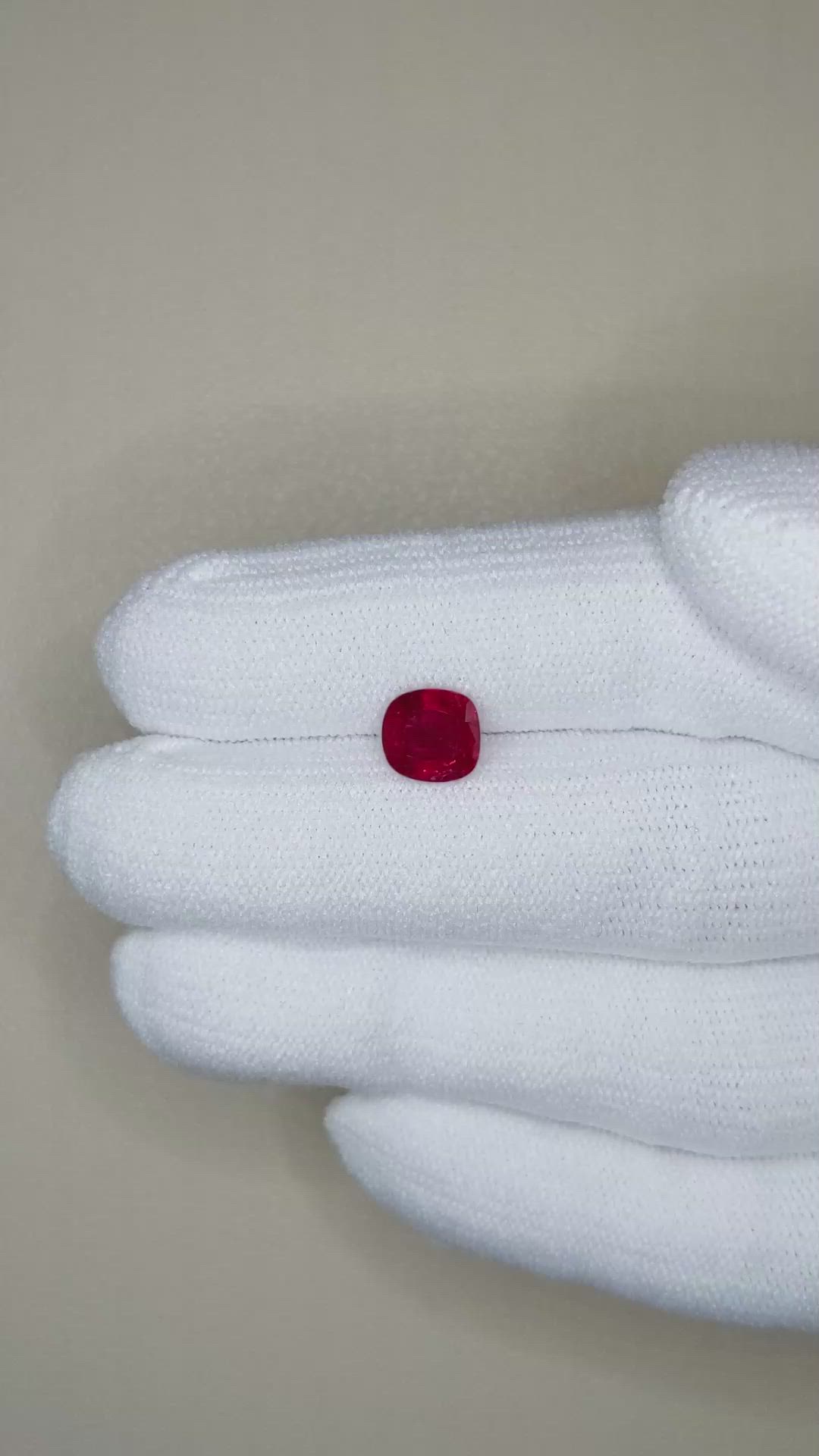 1.60 Ct. Ruby from Mozambique Size Video