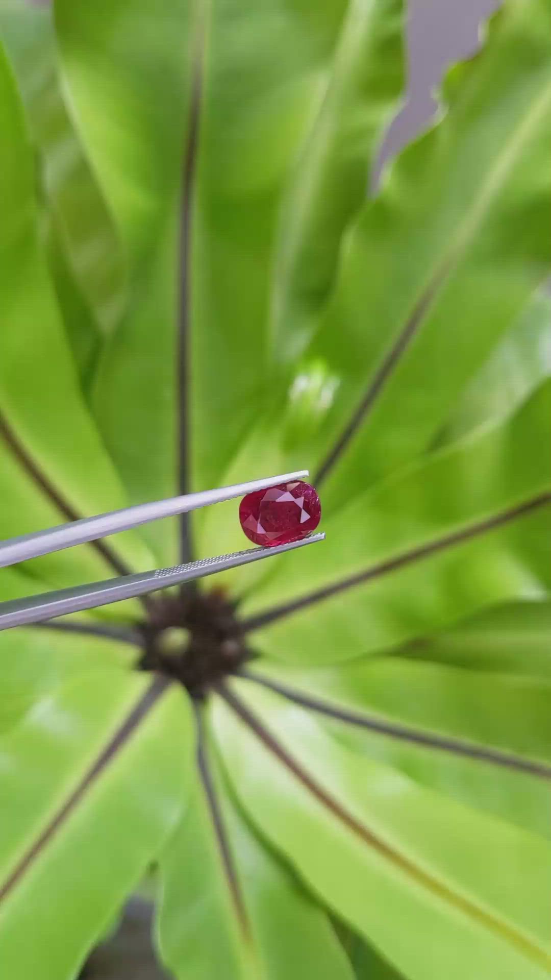 3.56 Ct. Ruby from Mozambique Size Video