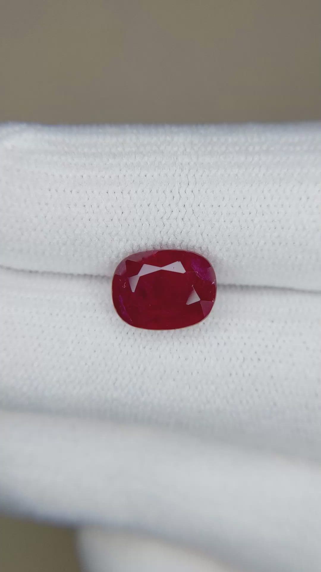 3.56 Ct. Ruby from Mozambique Size Video