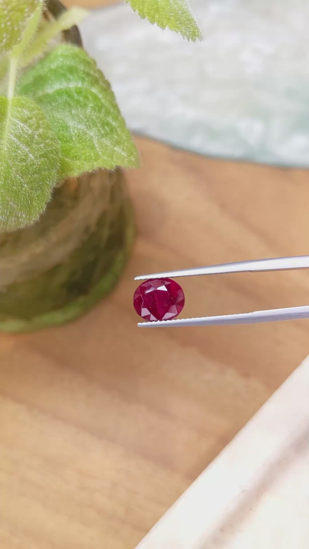 3.58 Ct. Ruby from Mozambique Size Video