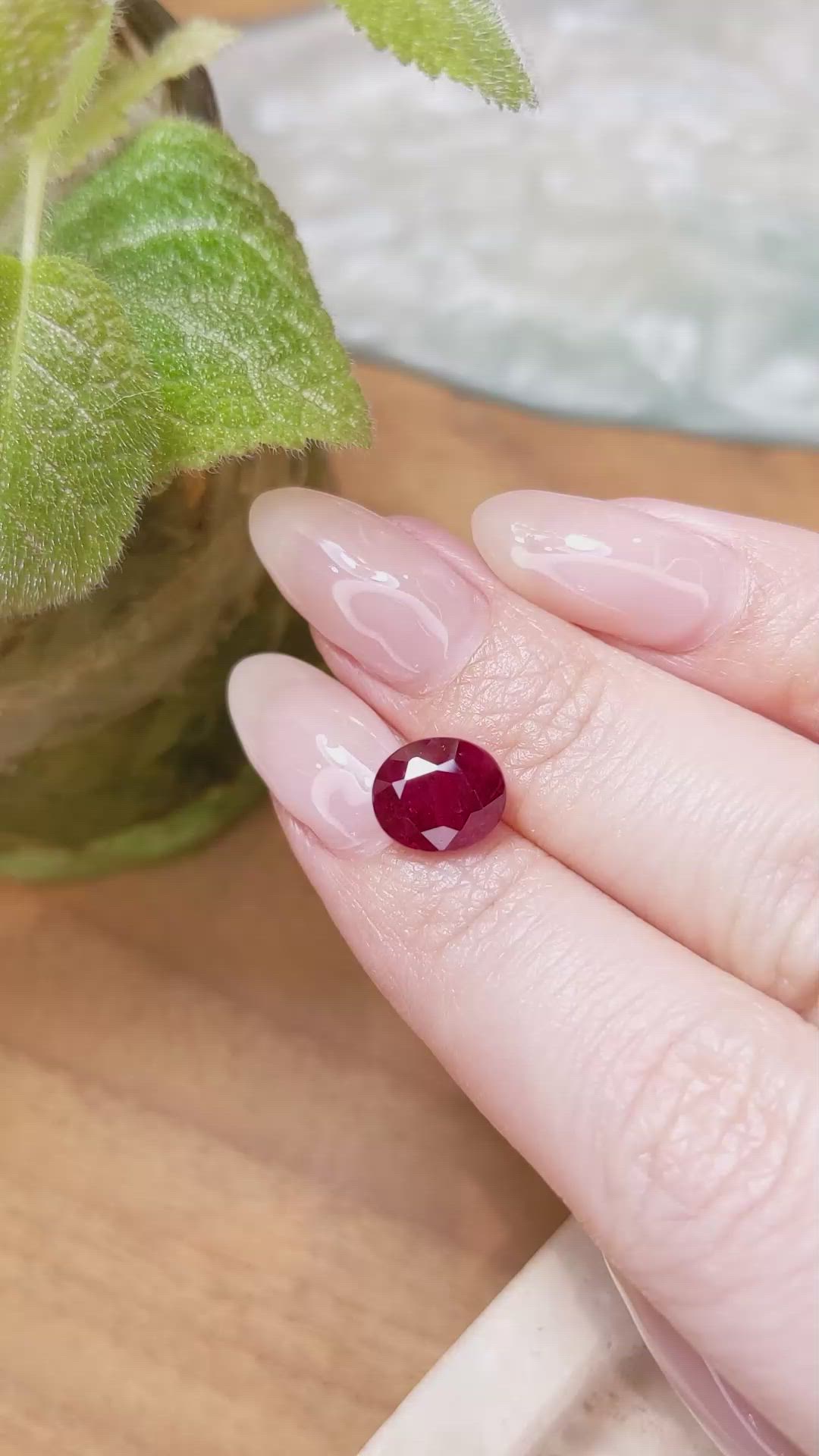 3.58 Ct. Ruby from Mozambique Size Video