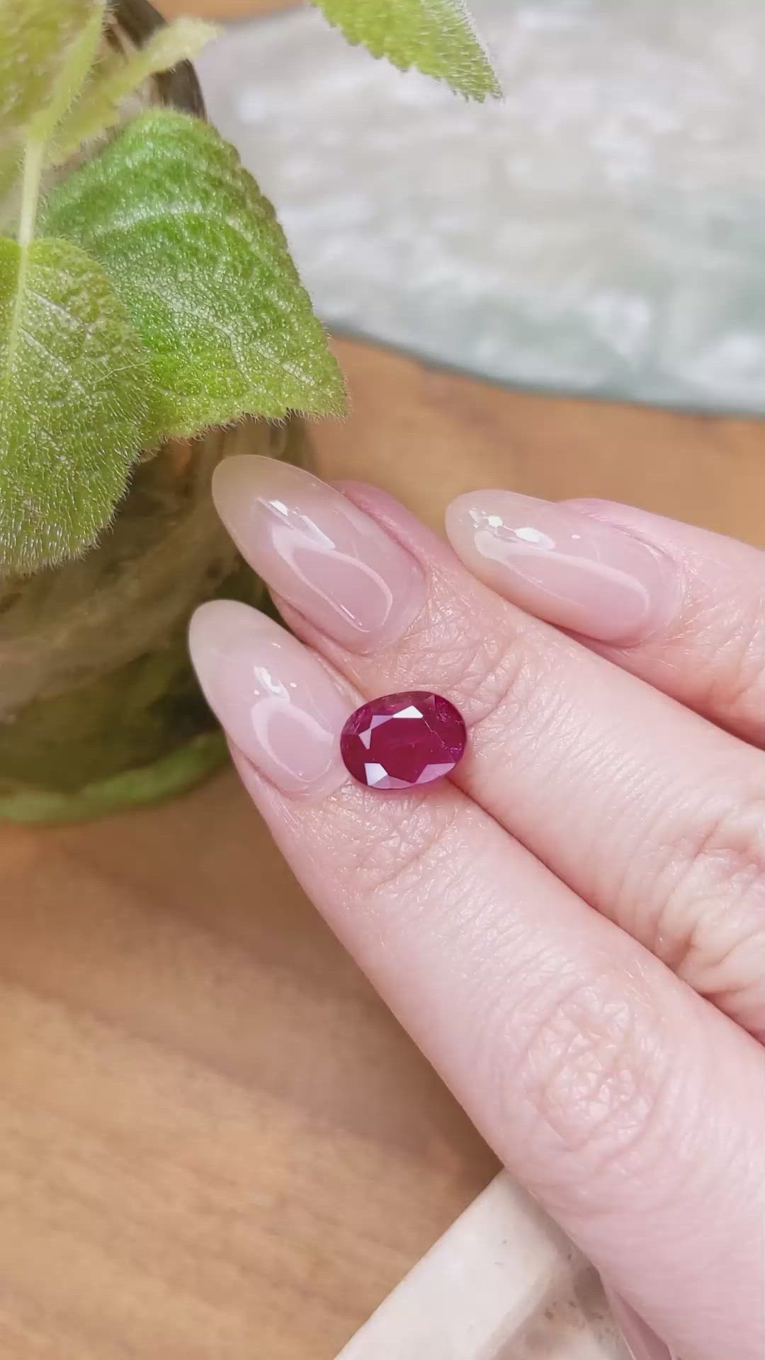 3.08 Ct. Ruby from Mozambique Size Video