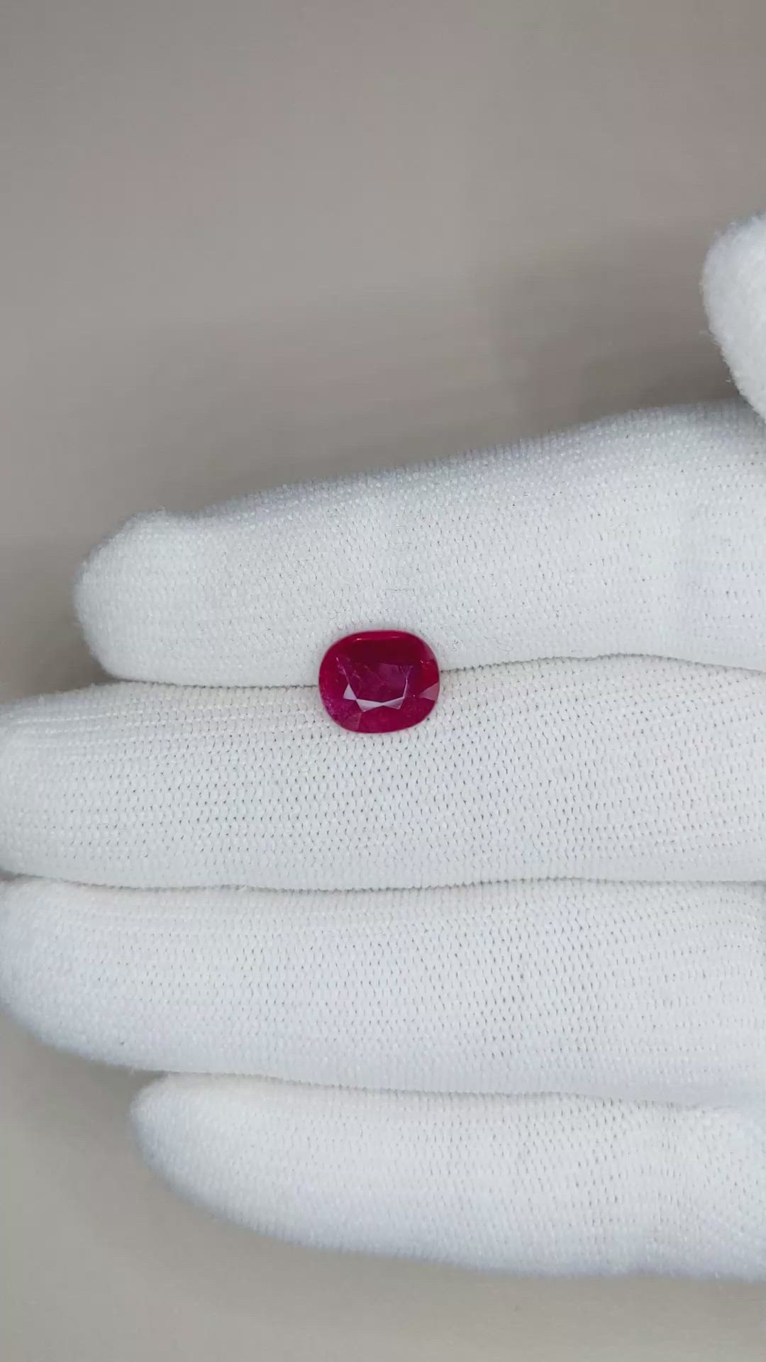 3.03 Ct. Ruby from Mozambique Size Video