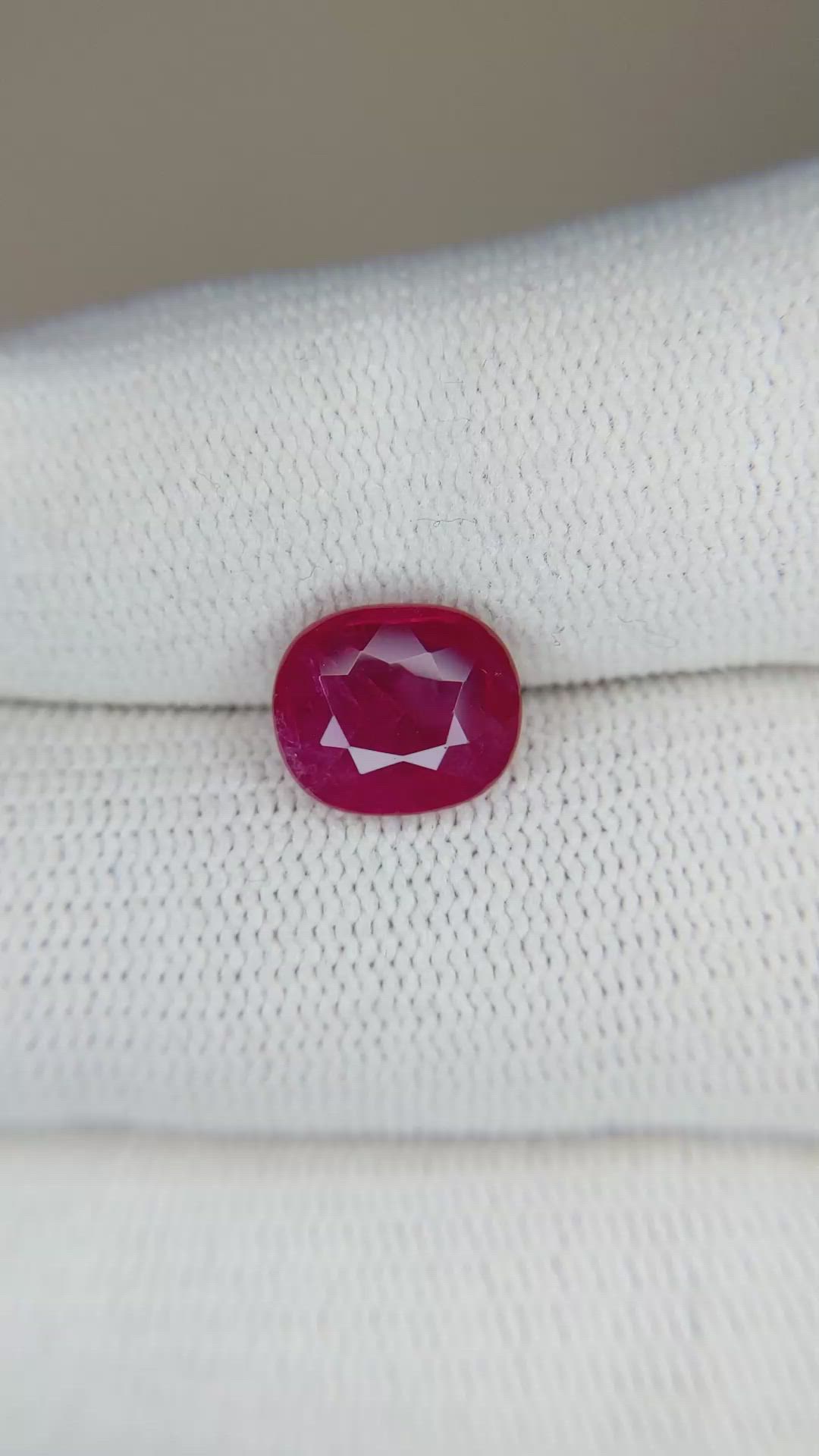 3.03 Ct. Ruby from Mozambique Size Video