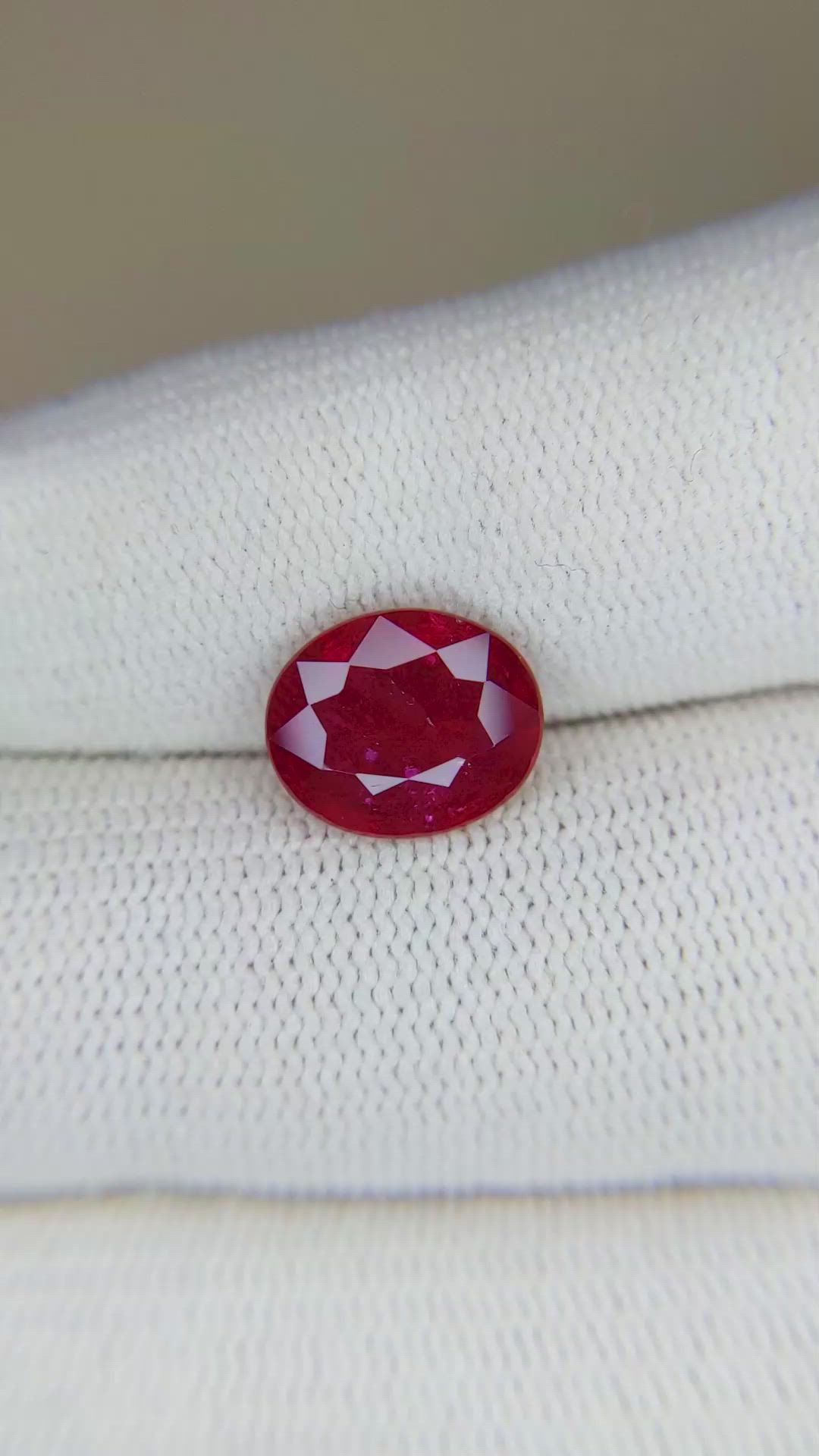 3.29 Ct. Ruby from Mozambique Size Video