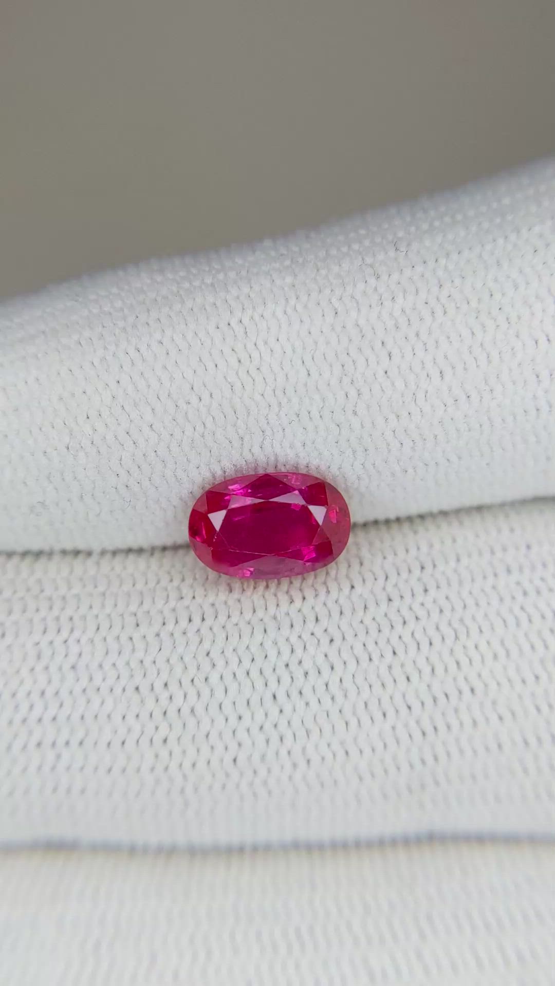 2.13 Ct. Ruby from Mozambique Size Video