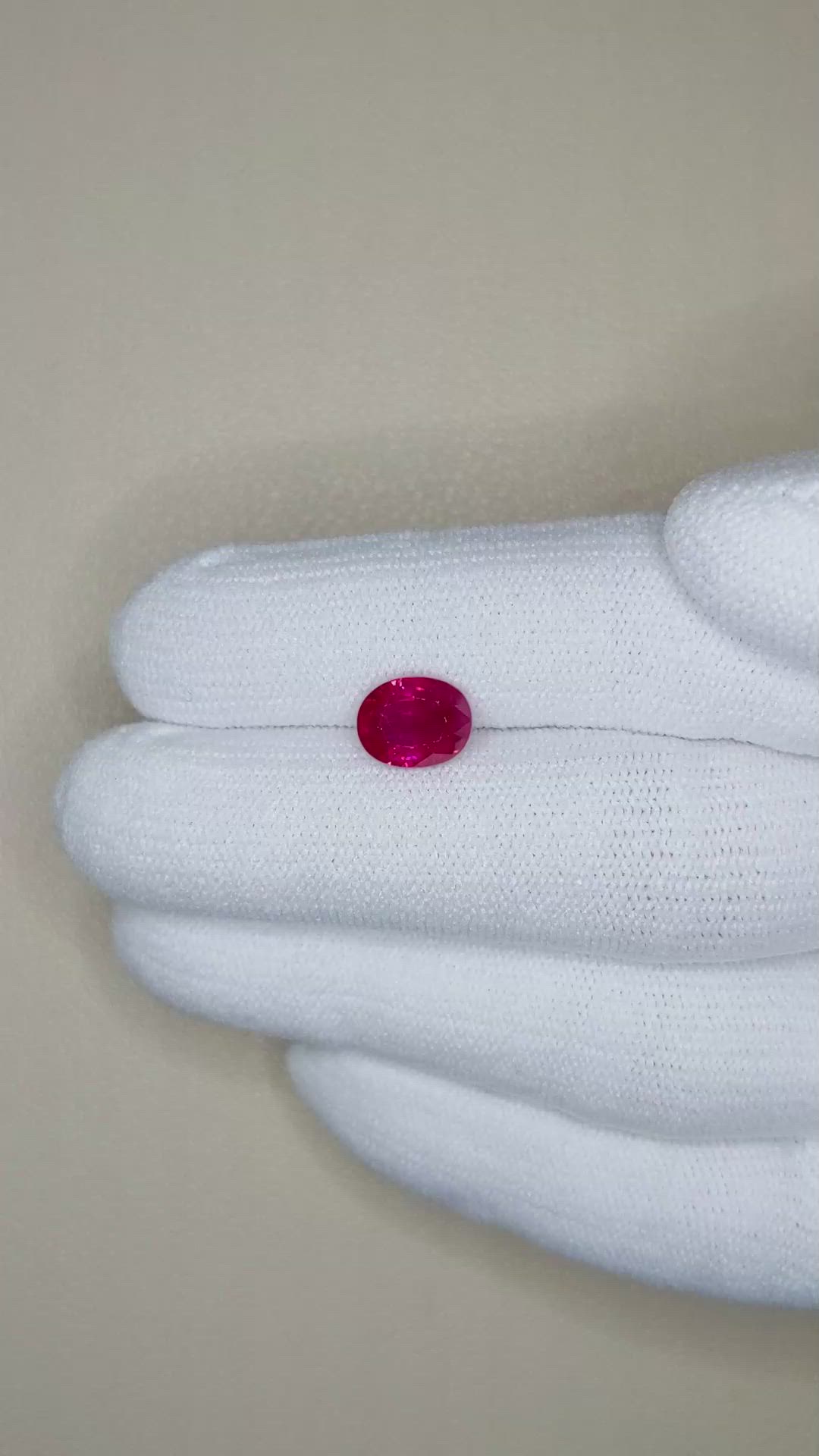 2.07 Ct. Ruby from Mozambique Size Video