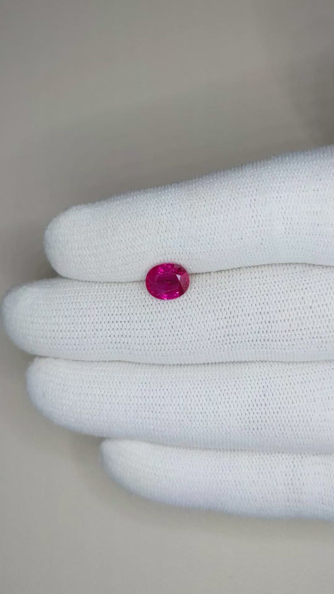 2.08 Ct. Ruby from Mozambique Size Video