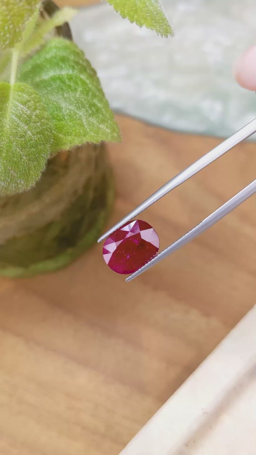 5.06 Ct. Ruby from Mozambique Size Video