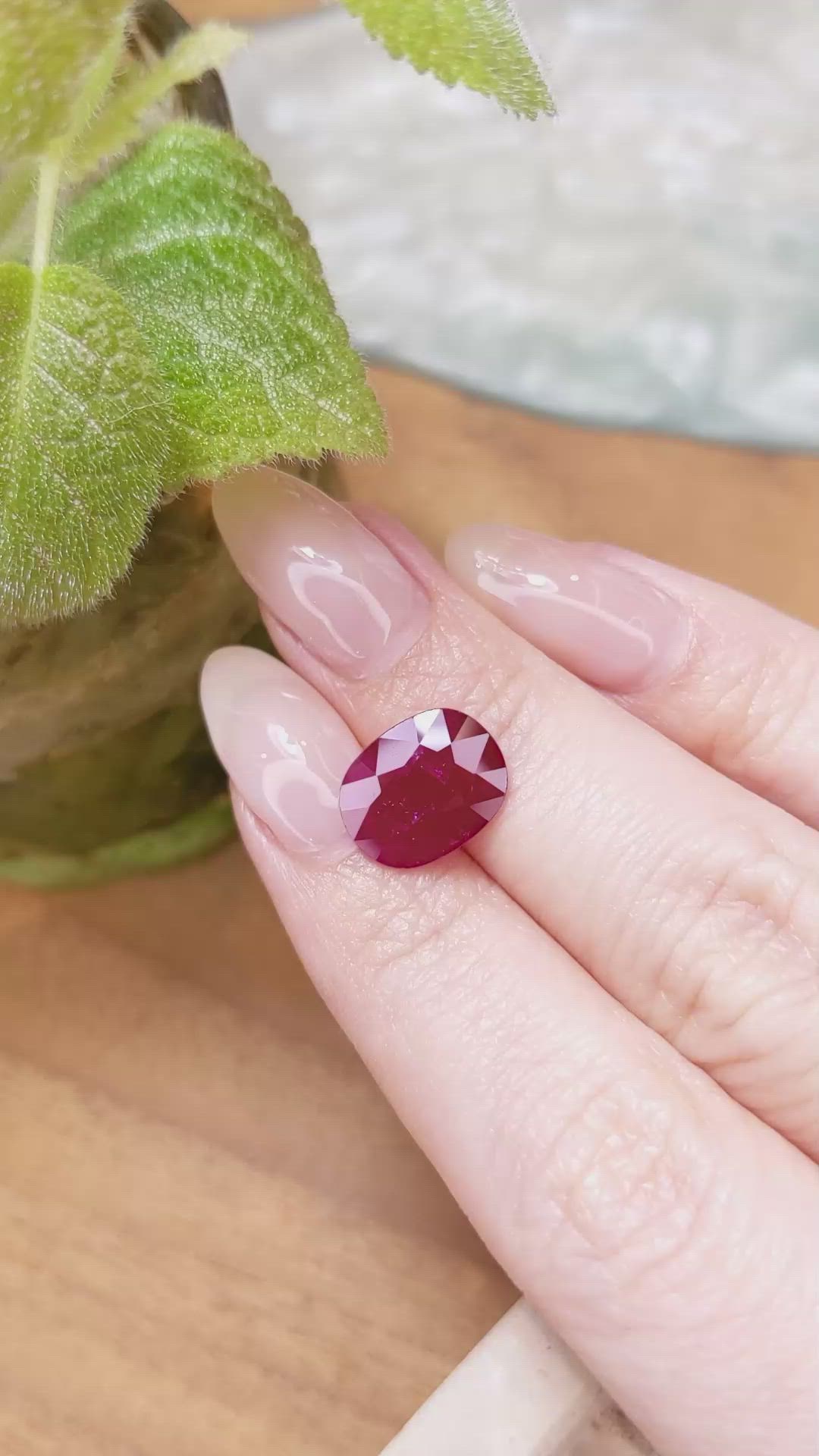 5.06 Ct. Ruby from Mozambique Size Video