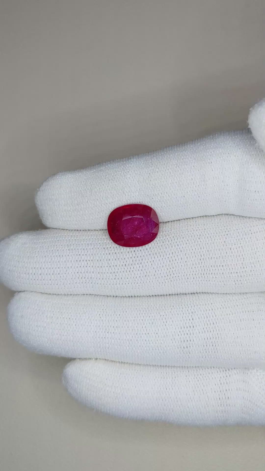 3.77 Ct. Ruby from Mozambique Size Video