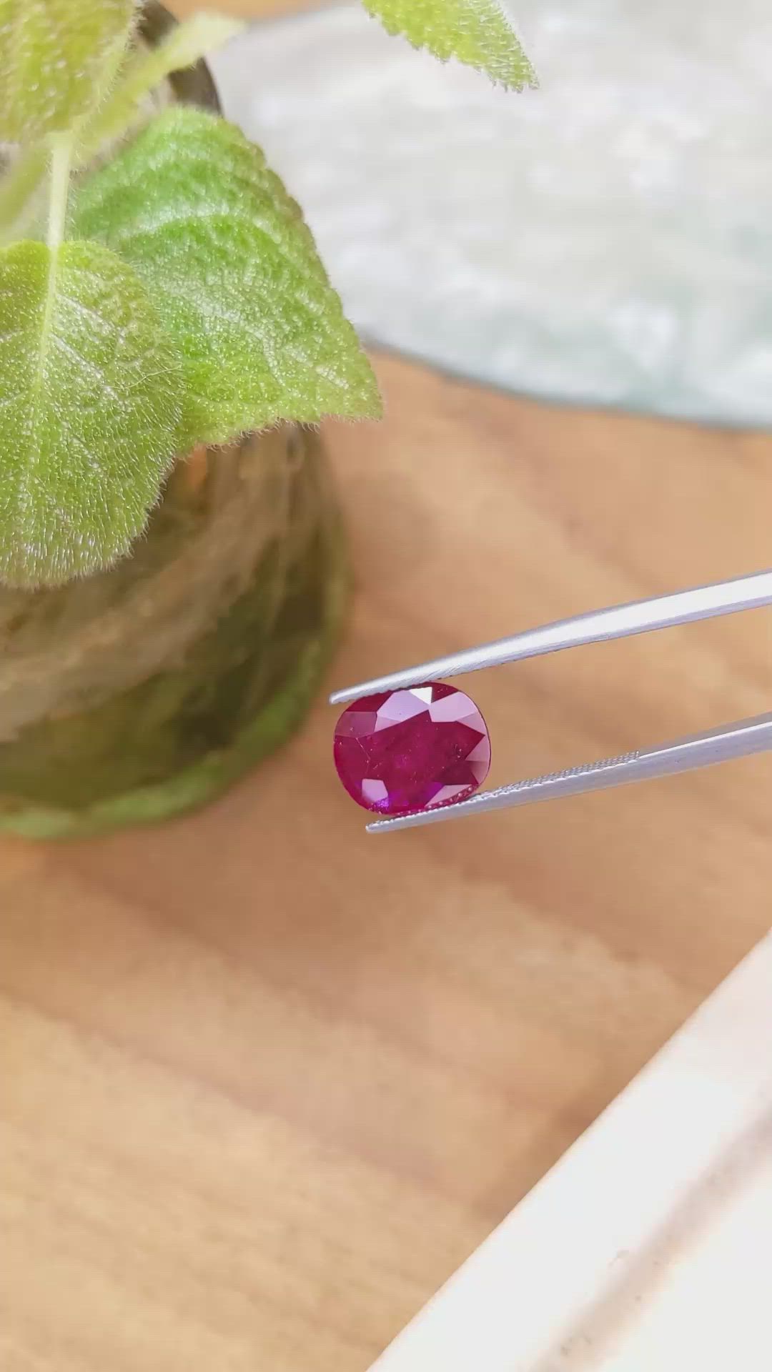 3.77 Ct. Ruby from Mozambique Size Video
