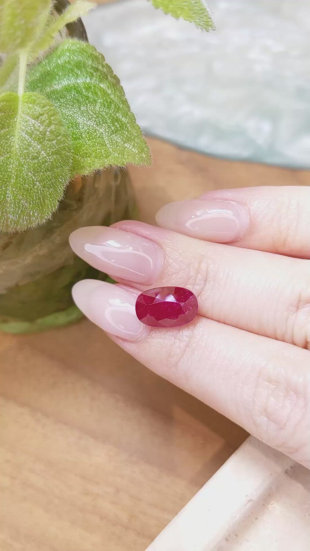 5.81 Ct. Ruby from Mozambique Size Video