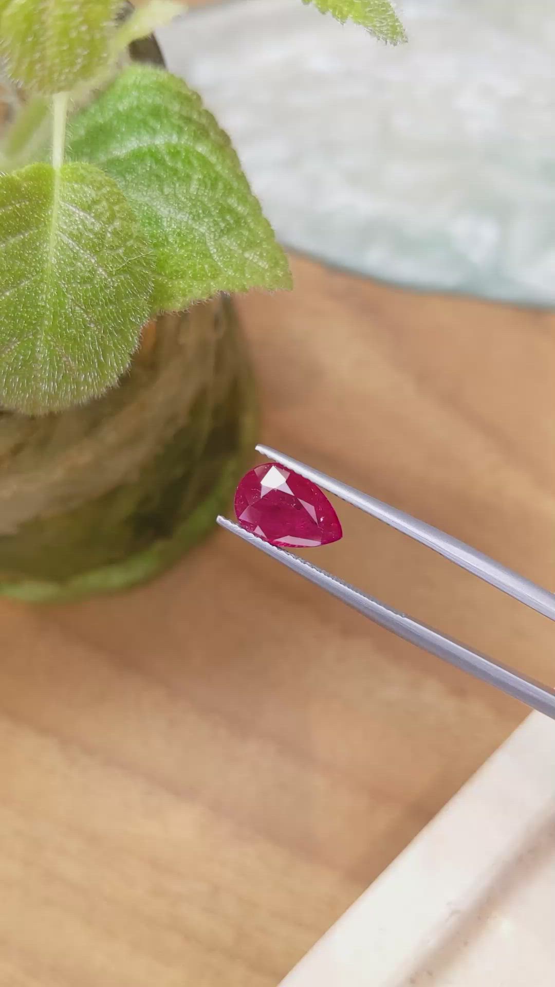 2.61 Ct. Ruby from Mozambique Size Video