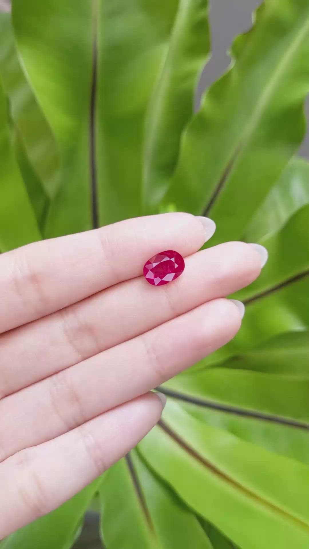 3.18 Ct. Ruby from Mozambique Size Video