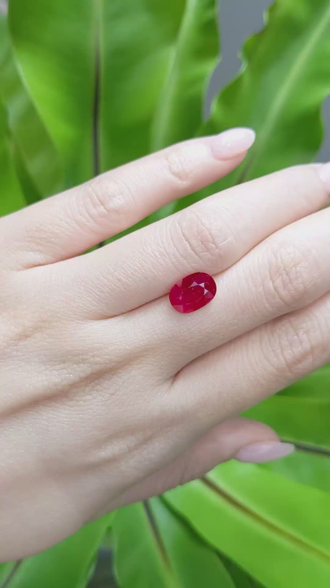 3.13 Ct. Ruby from Mozambique Size Video