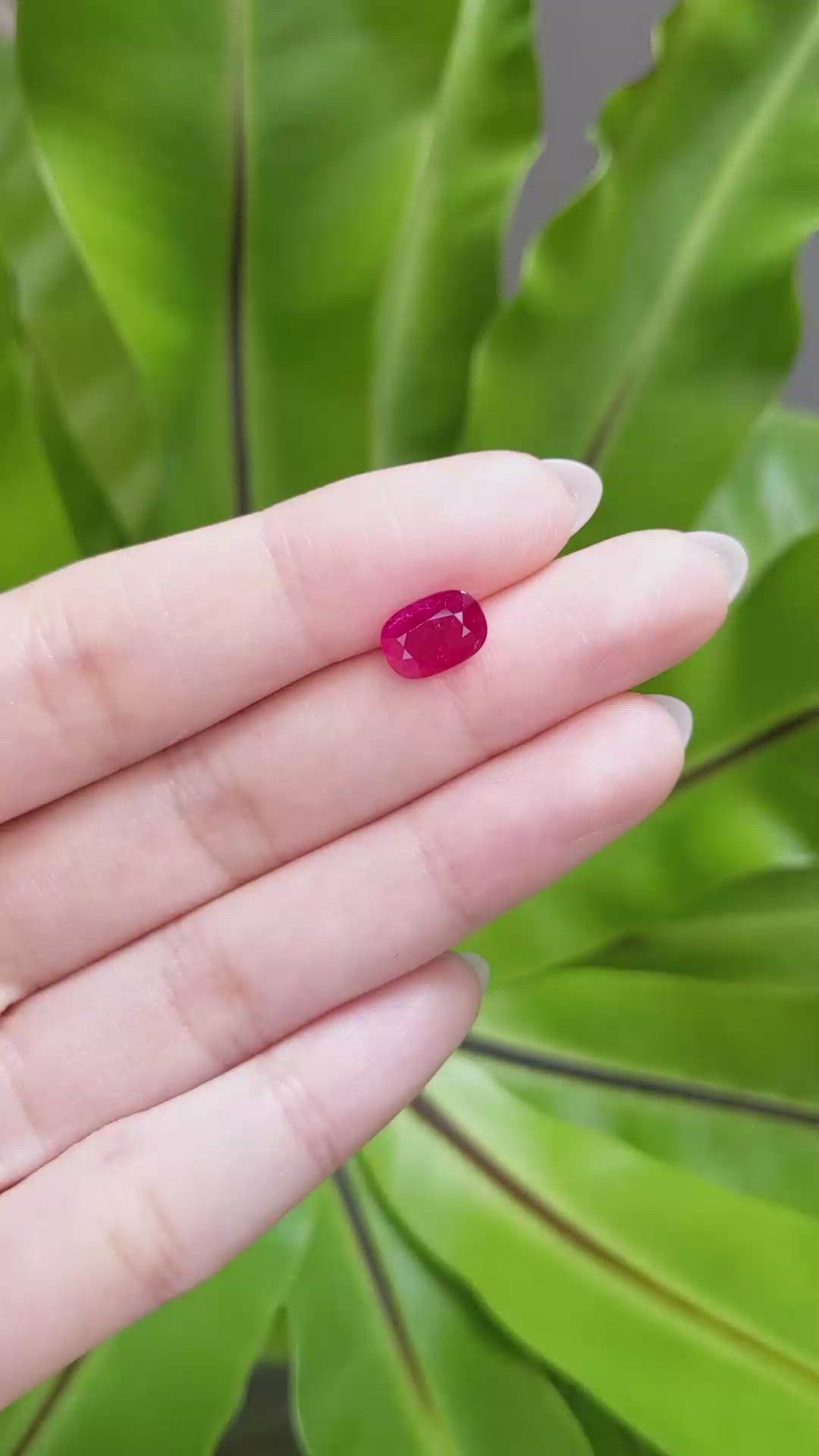 2.29 Ct. Ruby from Mozambique Size Video