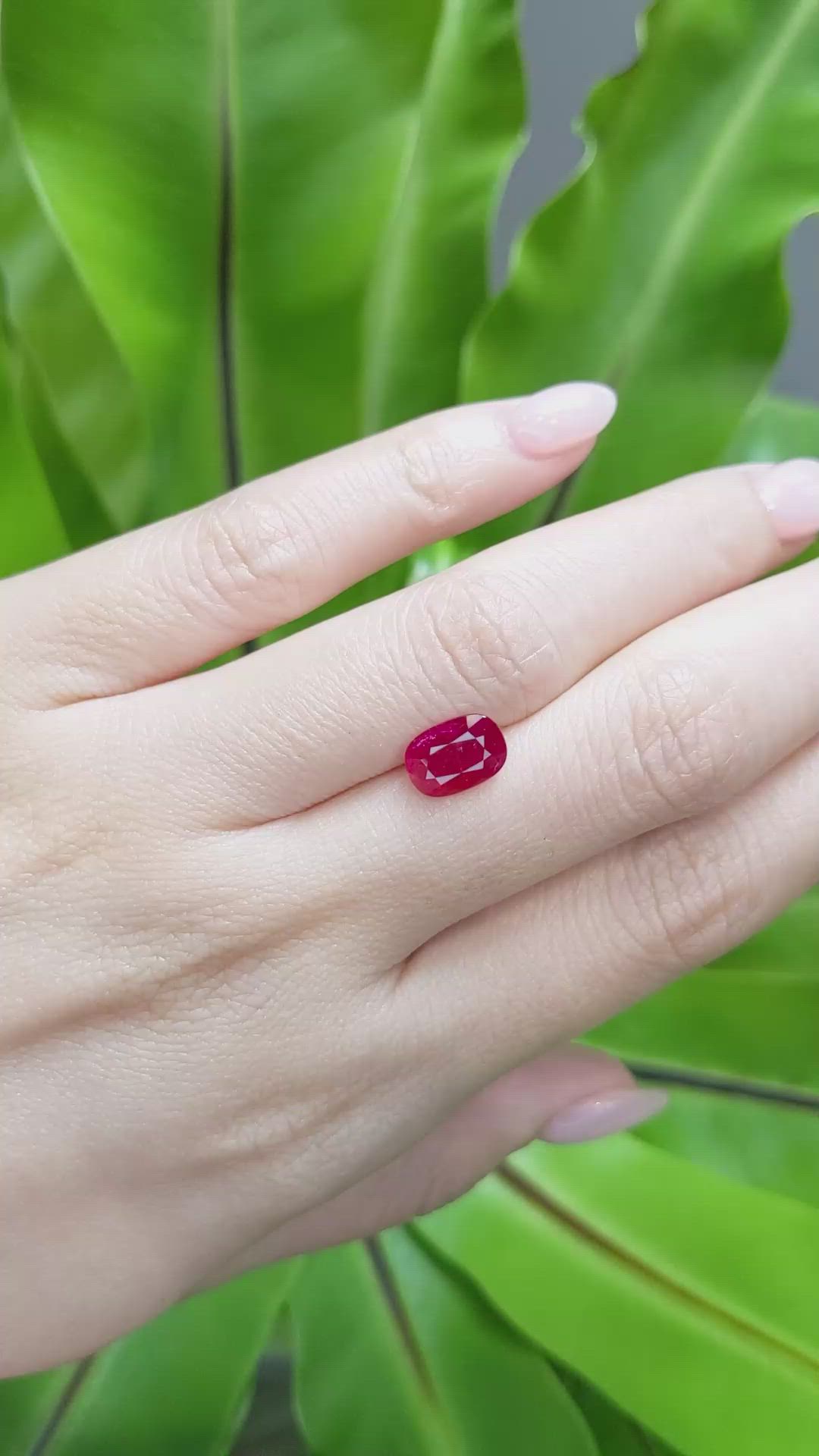 2.29 Ct. Ruby from Mozambique Size Video