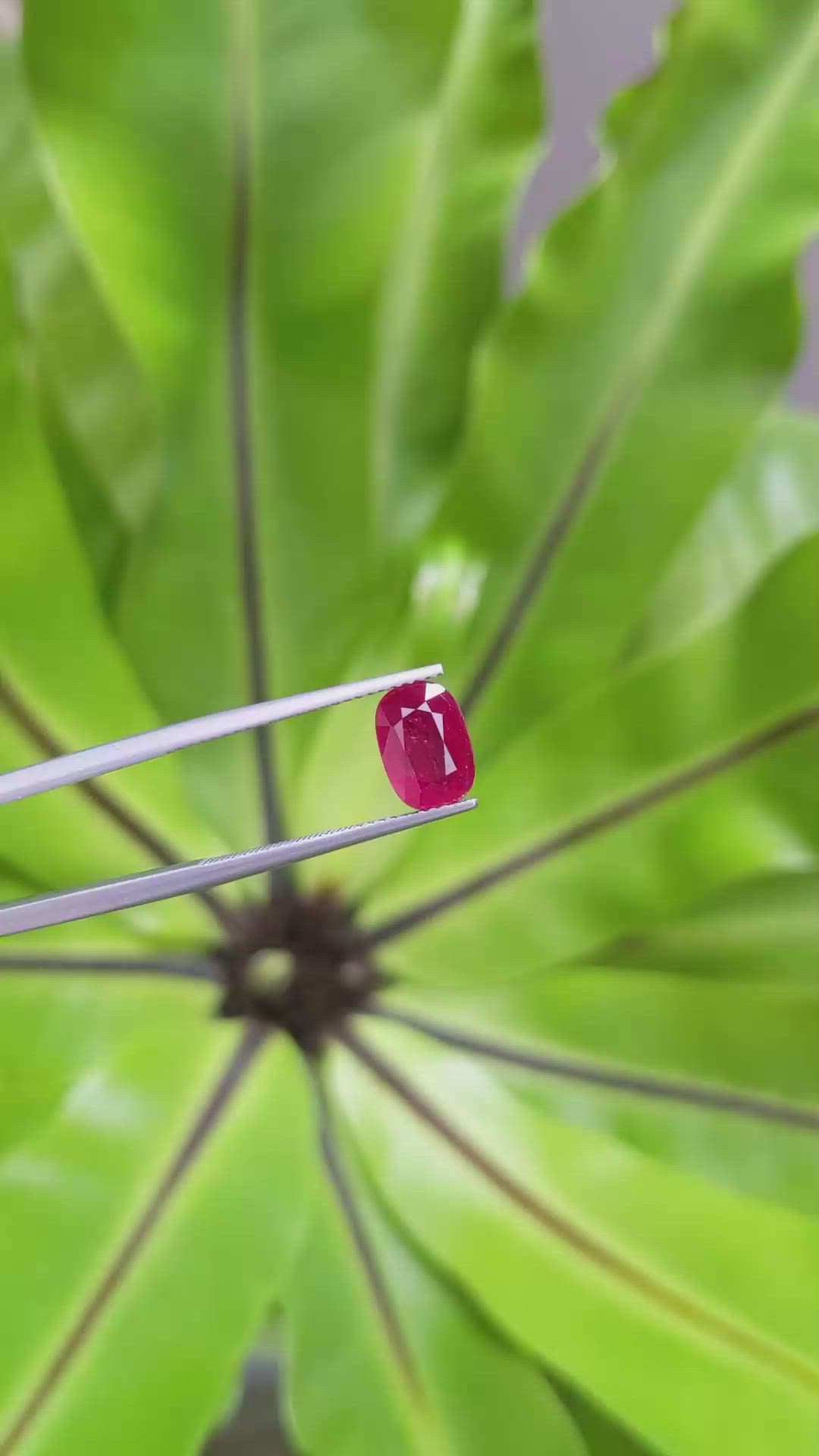 2.29 Ct. Ruby from Mozambique Size Video