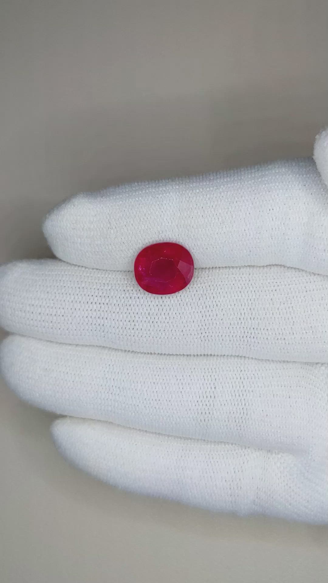 5.15 Ct. Ruby from Mozambique Size Video