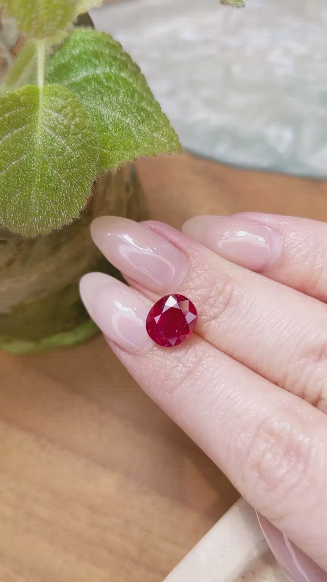 4.05 Ct. Ruby from Mozambique Size Video
