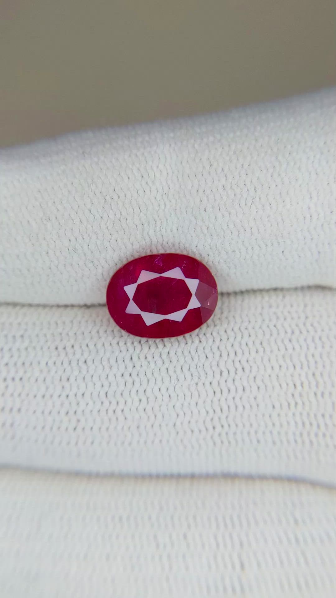 3.64 Ct. Ruby from Mozambique Size Video