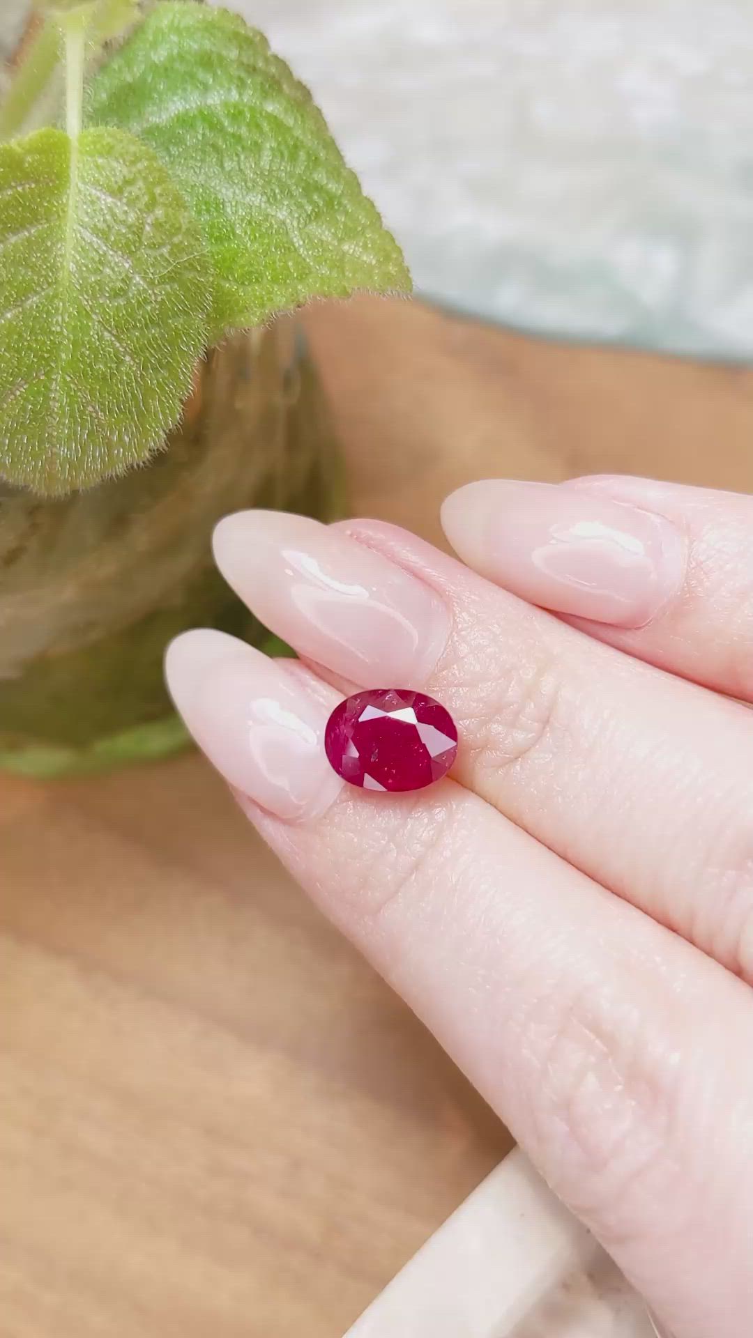 3.64 Ct. Ruby from Mozambique Size Video