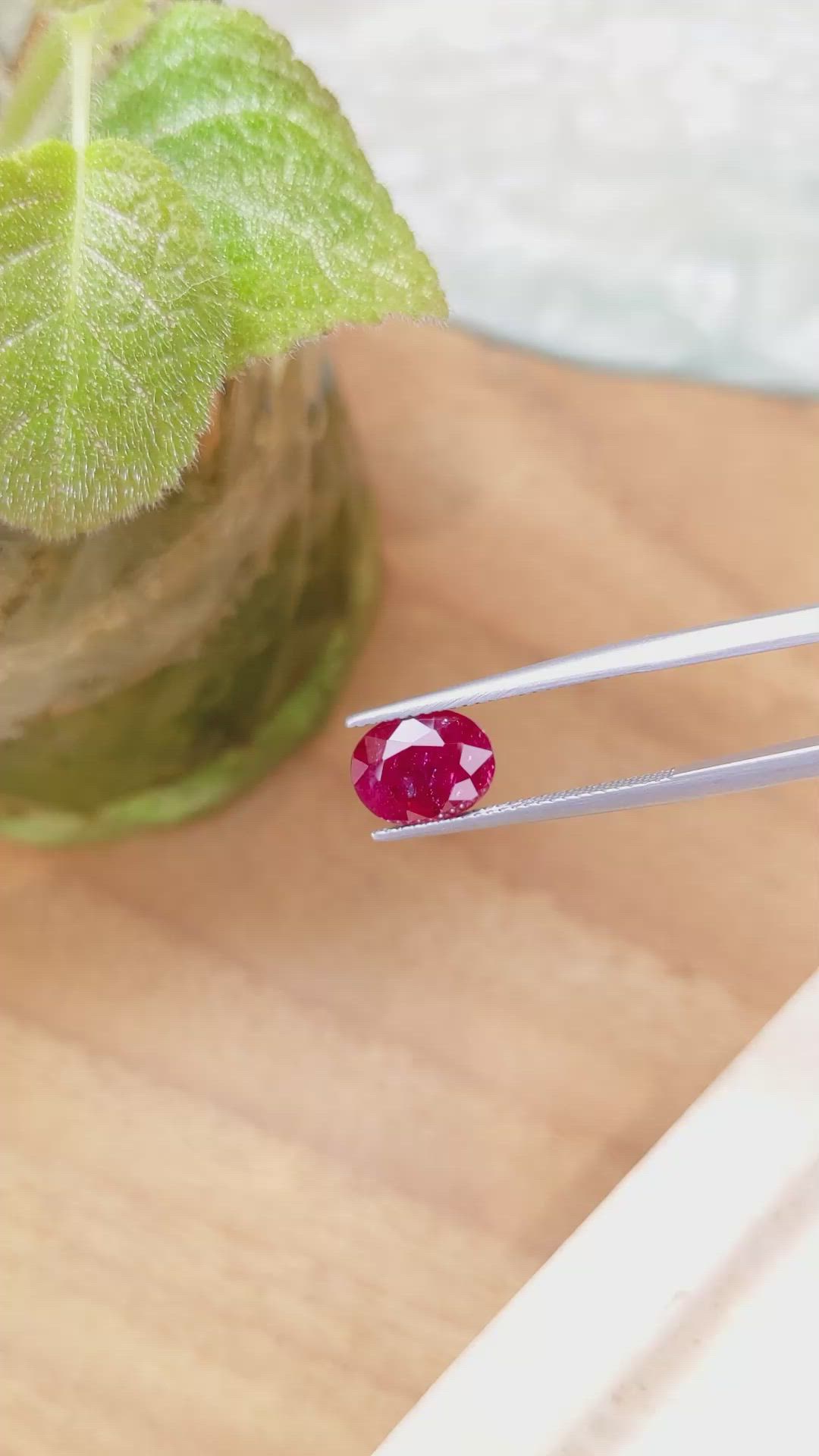 3.64 Ct. Ruby from Mozambique Size Video