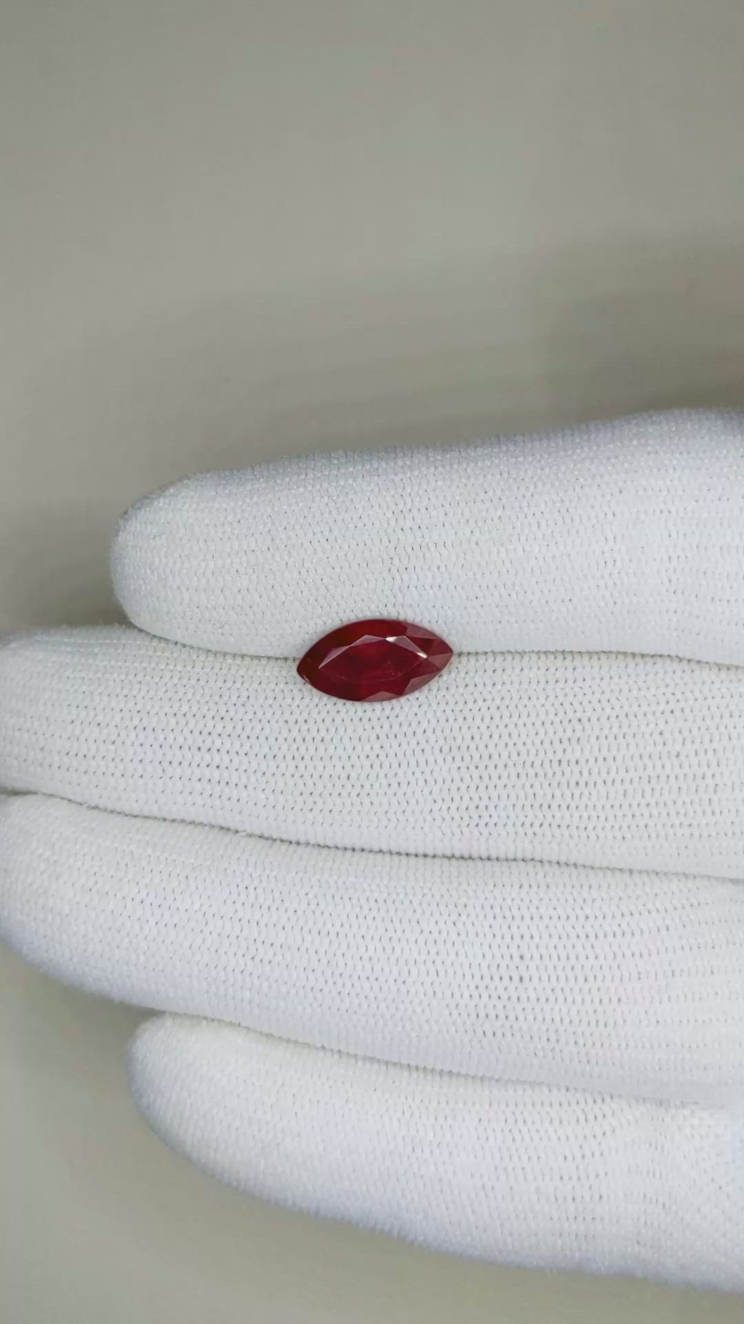 2.64 Ct. Ruby from Mozambique Size Video