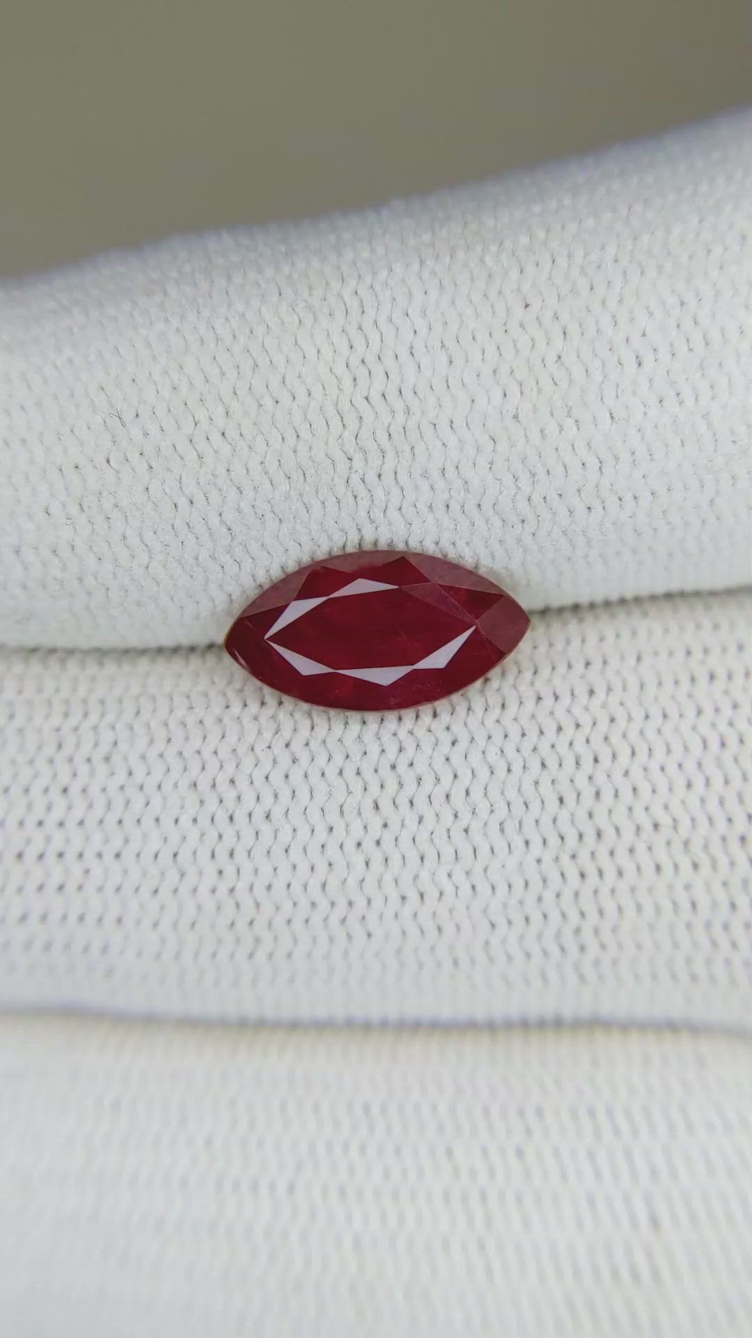 2.64 Ct. Ruby from Mozambique Size Video