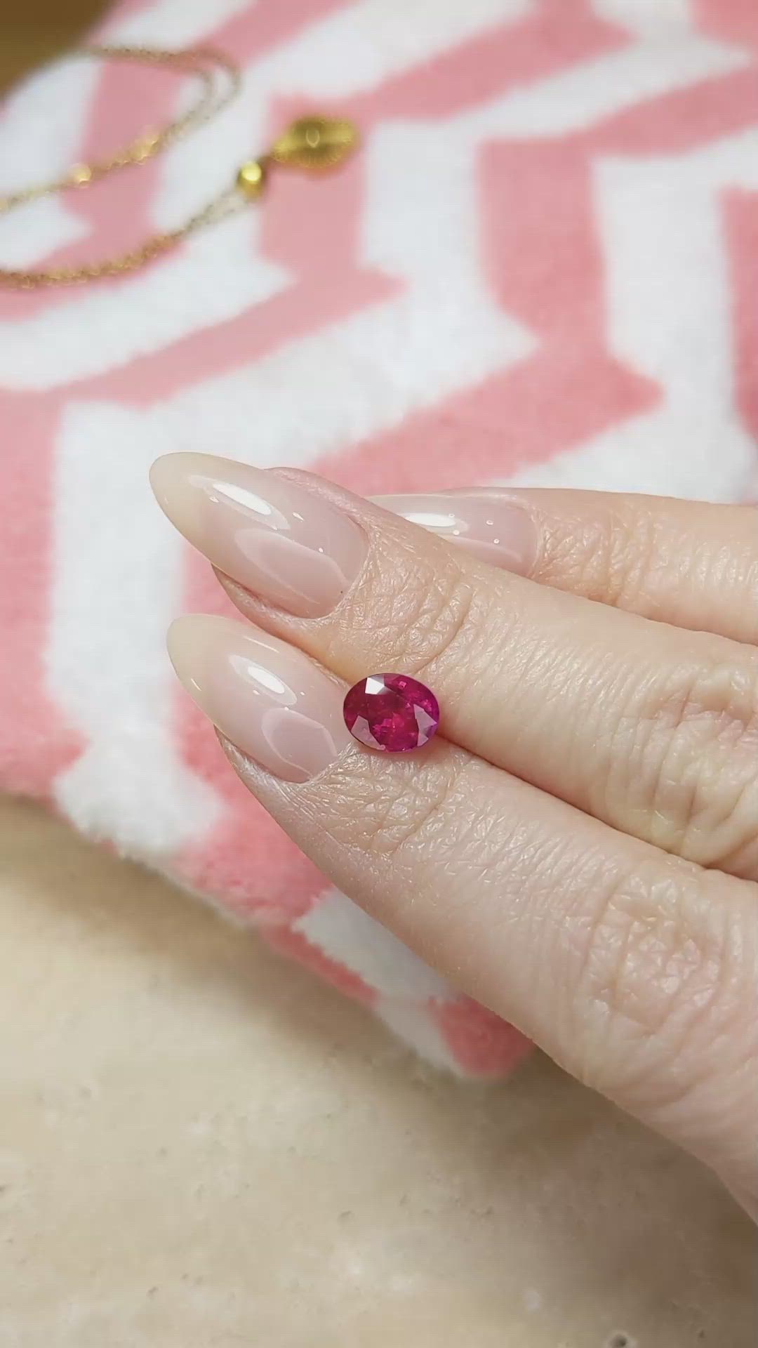 1.61 Ct. Ruby from Mozambique Size Video