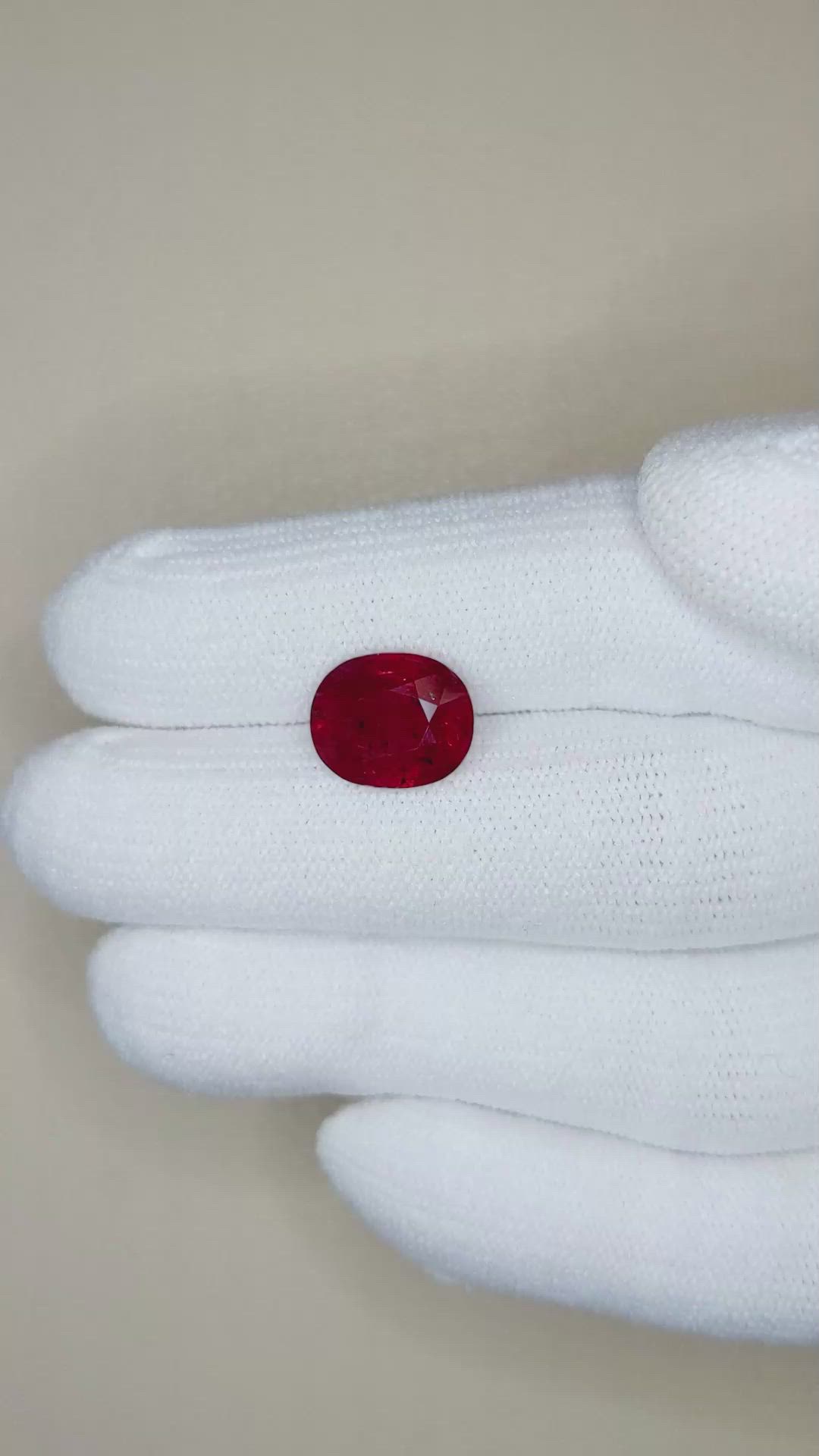 4.30 Ct. Ruby from Mozambique Size Video