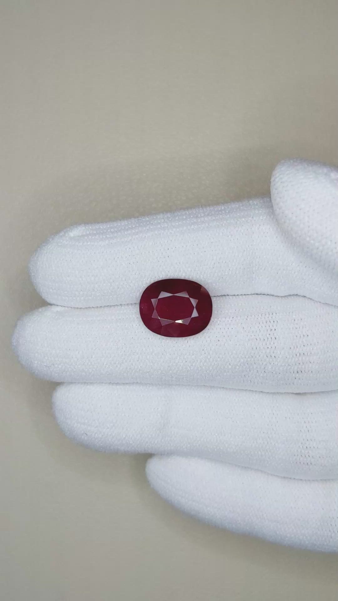 5.20 Ct. Ruby from Mozambique Size Video