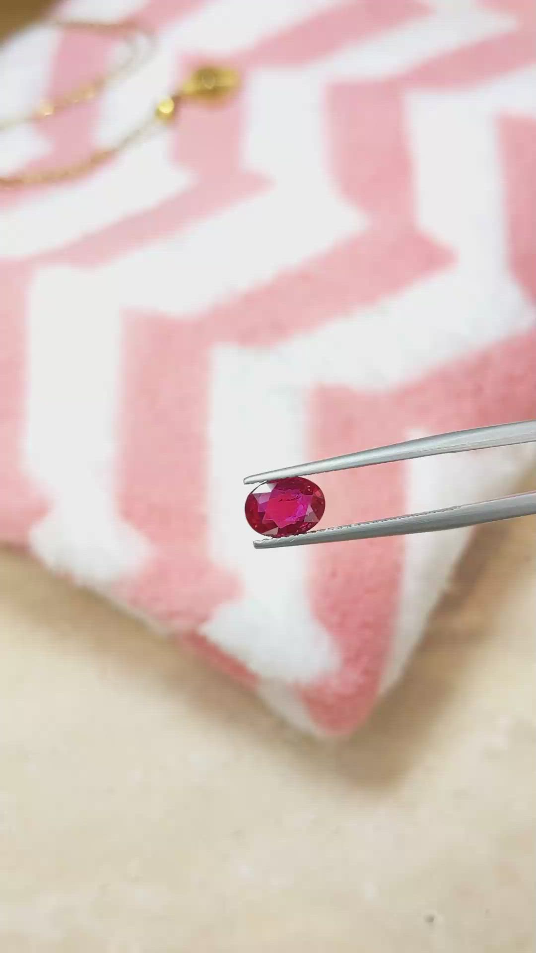 1.41 Ct. Ruby from Mozambique Size Video