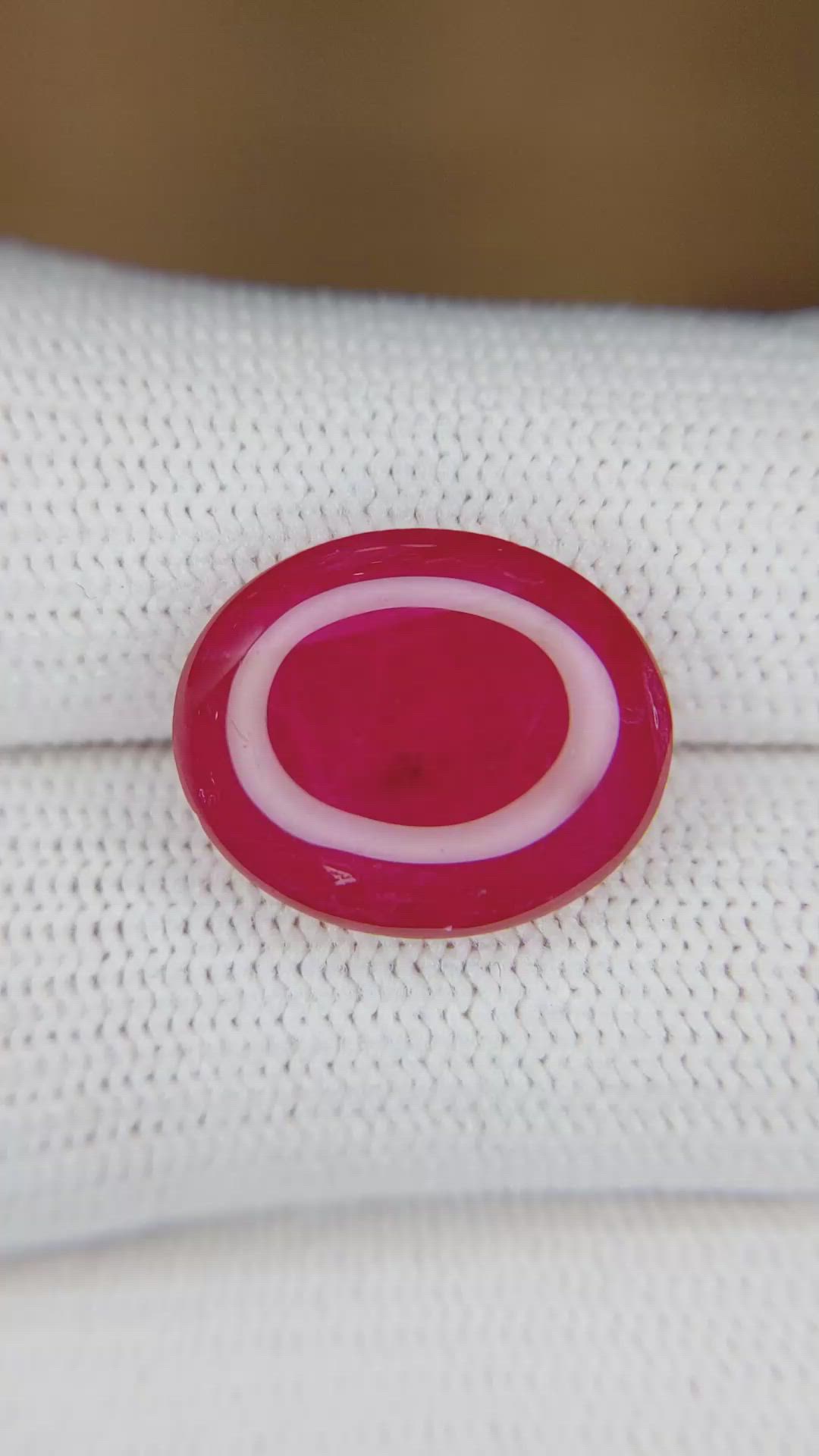 12.30 Ct. Cabochon Ruby from Burma (Myanmar) Size Video