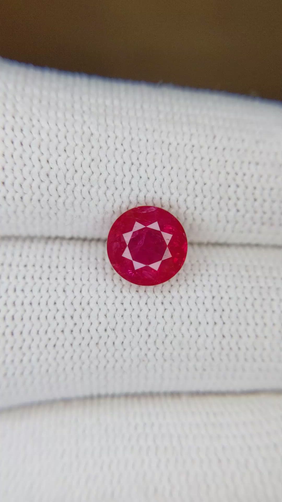 2.36 Ct. Ruby from Mozambique Size Video