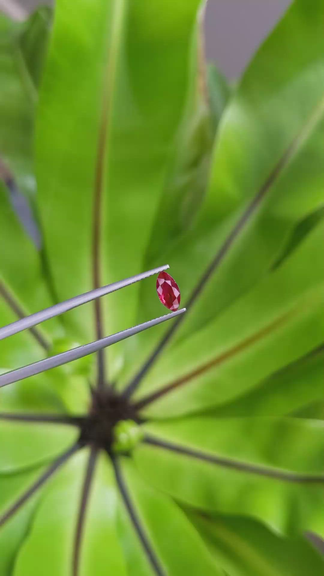 0.73 Ct. Ruby from Thailand Size Video