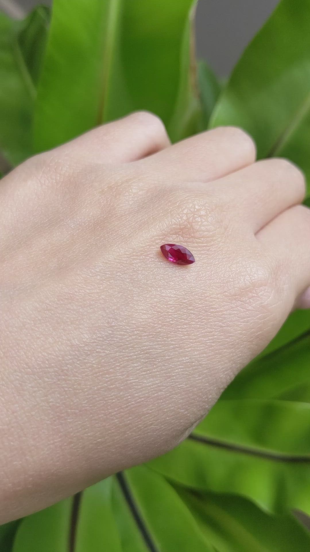 0.73 Ct. Ruby from Thailand Size Video