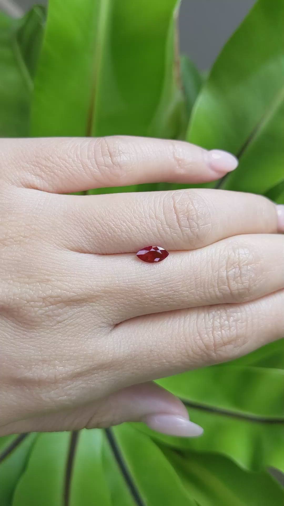 0.73 Ct. Ruby from Thailand Size Video