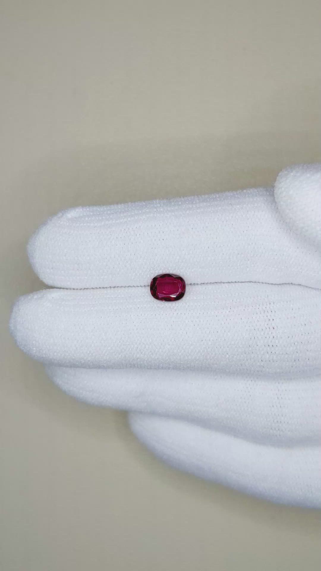 0.71 Ct. Ruby from Thailand Size Video