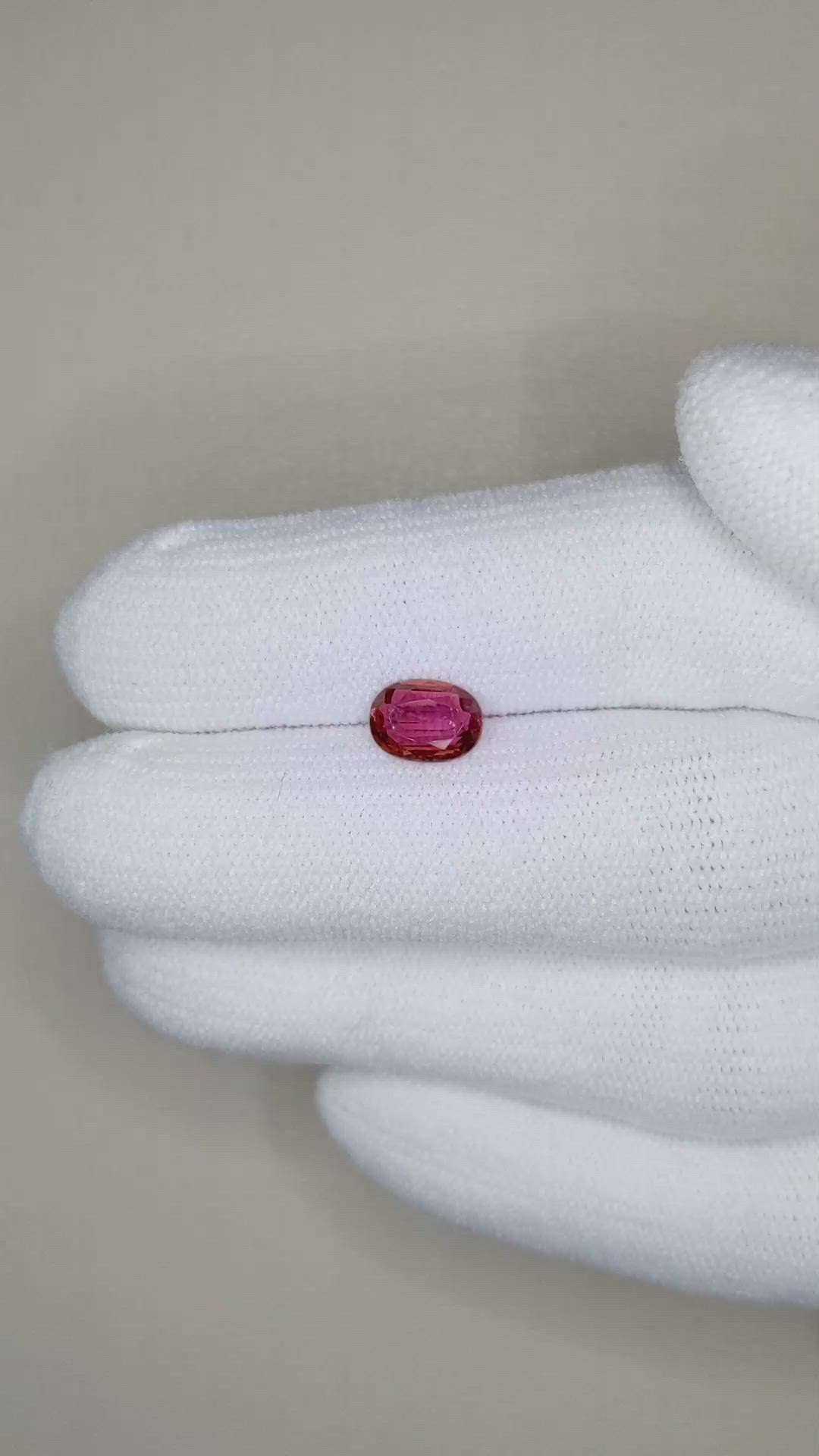 0.93 Ct. Ruby from Thailand Size Video