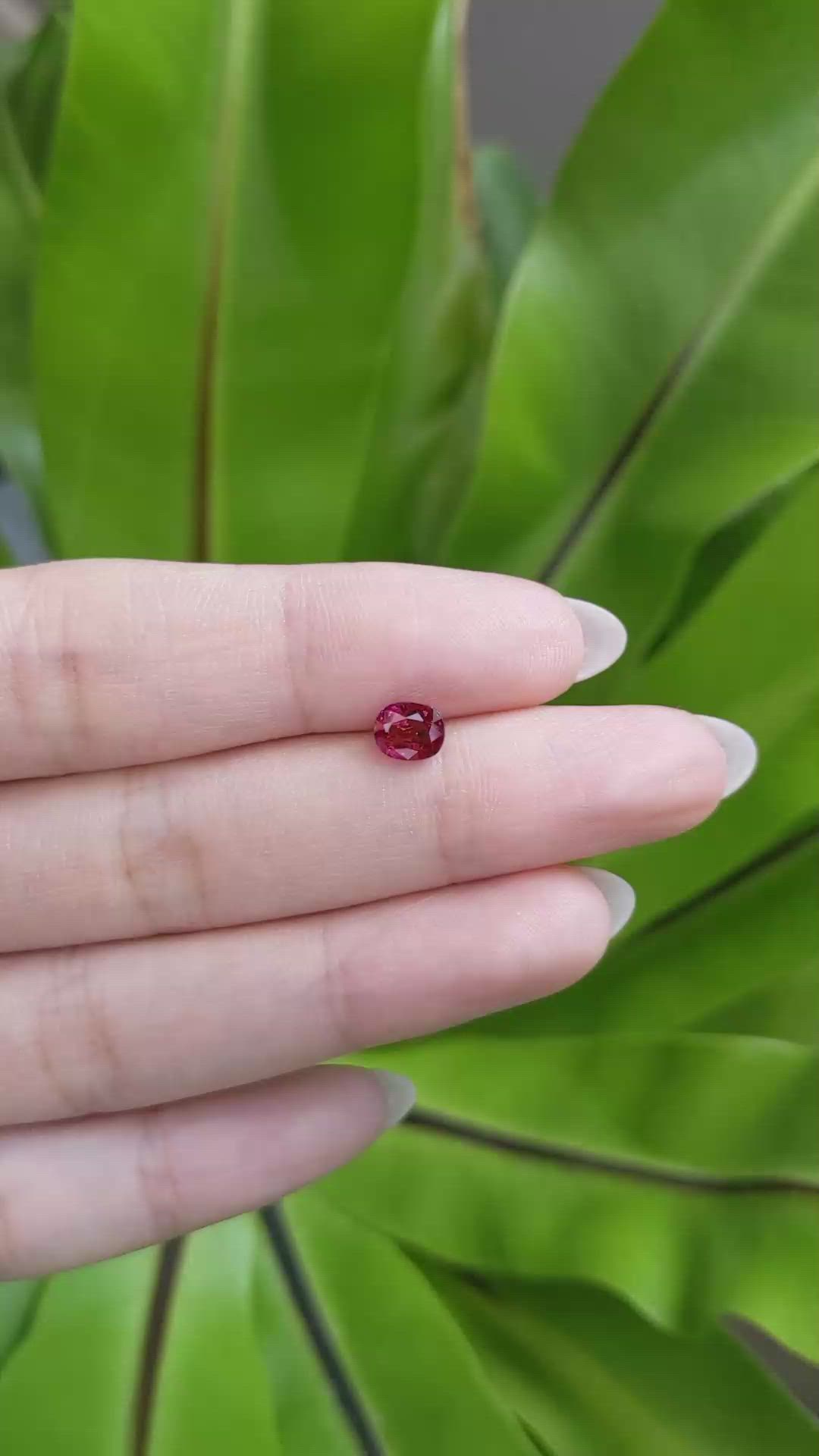 0.92 Ct. Ruby from Thailand Size Video