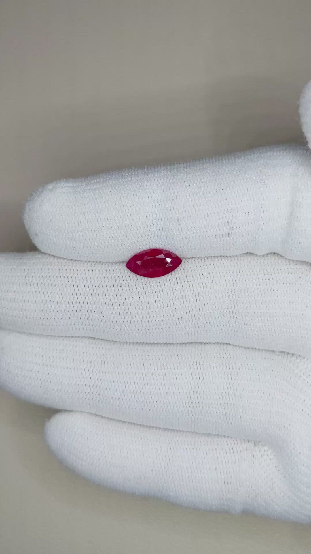 1.17 Ct. Ruby from Burma (Myanmar) Size Video